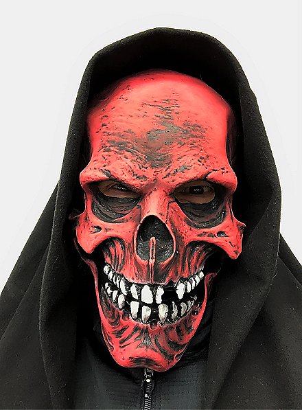Masque tête de mort rouge fissures par 2,50 €